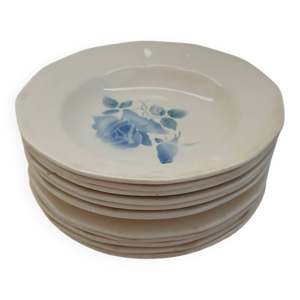 11 assiettes anciennes - digoin sarreguemines