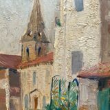 Old painting seen from Martigues dating from 1886, HSC signed
