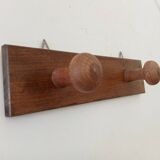 Vintage wooden wall coat rack