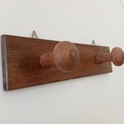 Vintage wooden wall coat rack