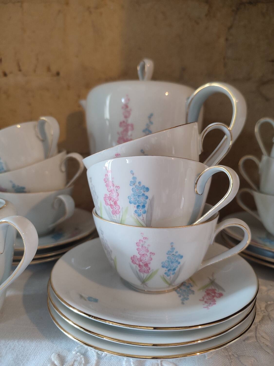 Coffee service Porcelain PMR Jaeger & Co Bavaria model Lindau