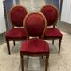 Lot 3 chaises médaillon
