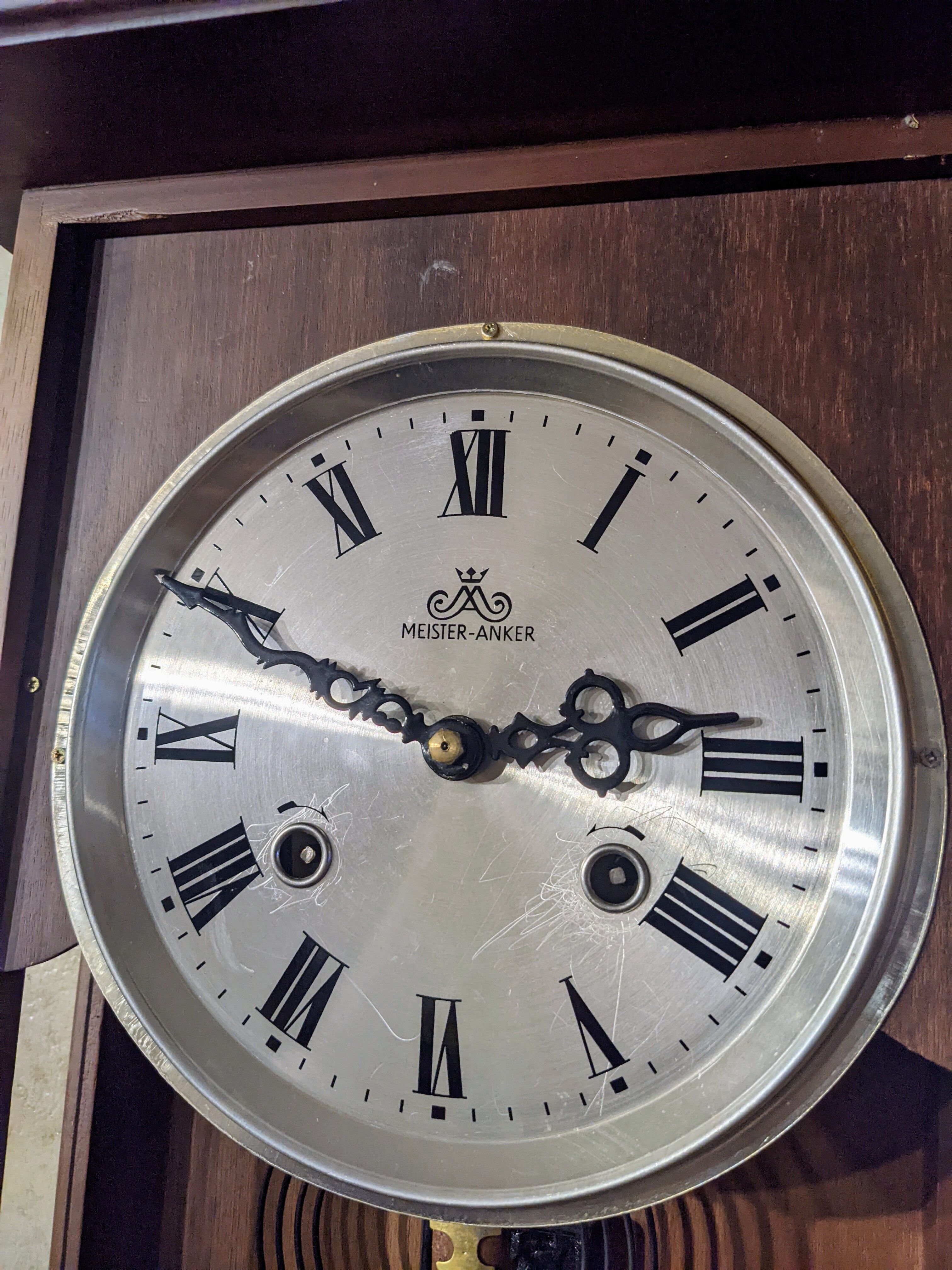 Meister Anker 1980s regulator wall clock