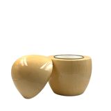 Tommaso Barbi, rare grande boîte en parchemin en forme d'œuf, TB Italie, vers 1970