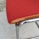Chaise rouge cantilever tubes chromé