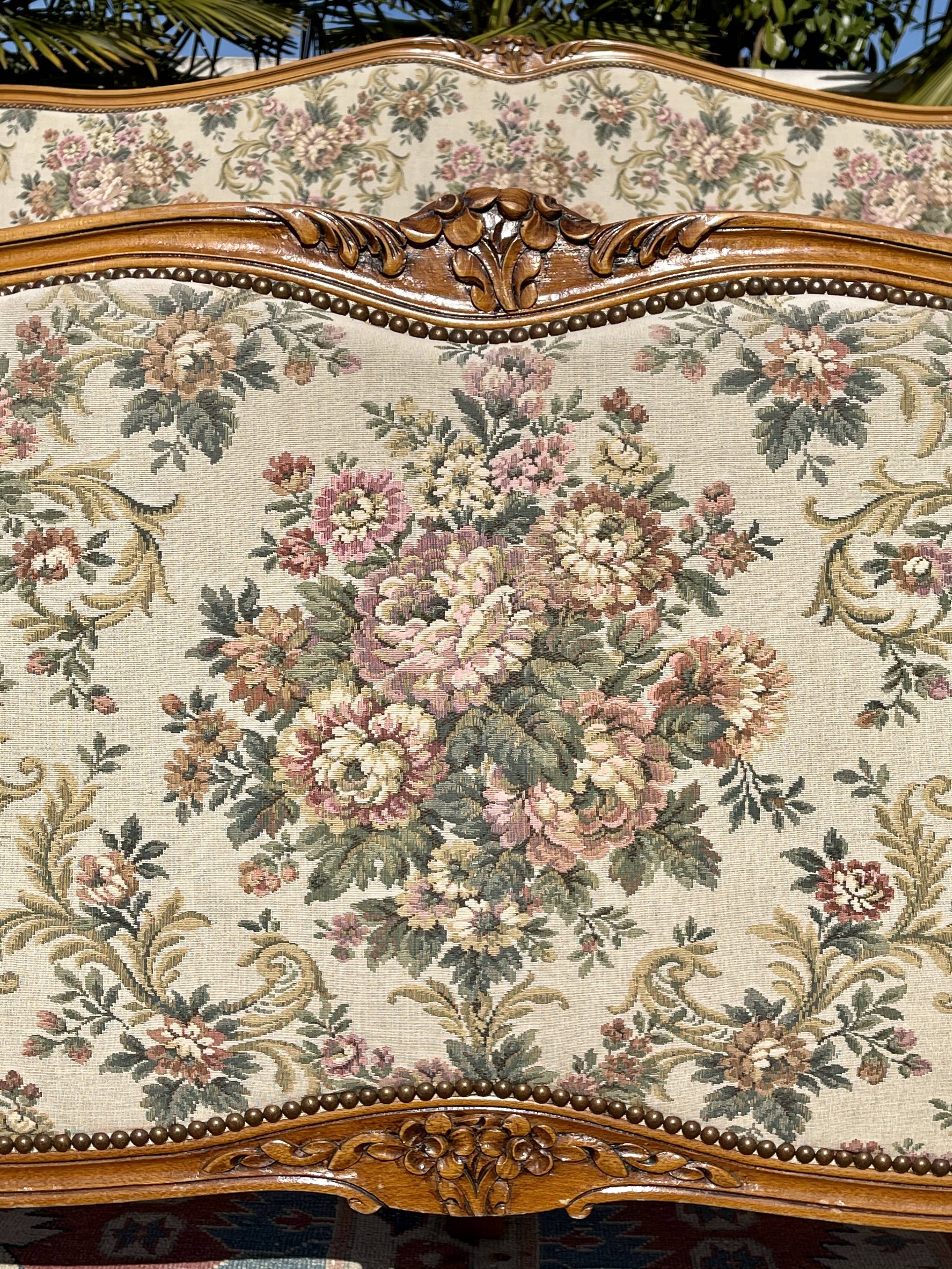 Louis XV style cherry bed