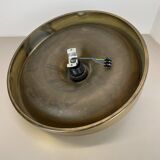 Large 39cm golden charlotte perriand style disc wall lights, germany 1960s