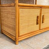 Vintage 80s Bamboo Sideboard