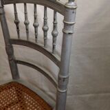 Chaise ancienne style louis XVI cannage gris galet