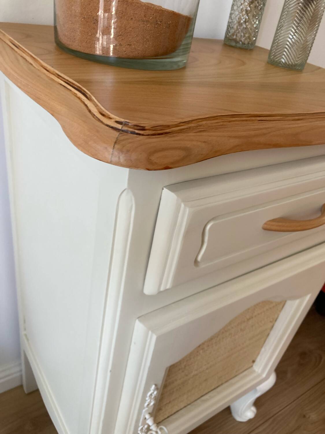 Wooden bedside table