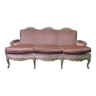 Louis XV velvet style sofa