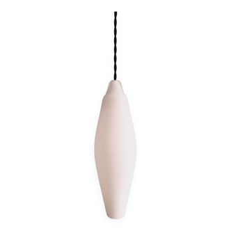 Scandinavian pendant light in white opaline (16 available), 1960s
