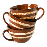 trio of Digoin Sarreguemines "Mary" model coffee cups, 1960