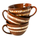 trio of Digoin Sarreguemines "Mary" model coffee cups, 1960