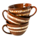 trio of Digoin Sarreguemines "Mary" model coffee cups, 1960