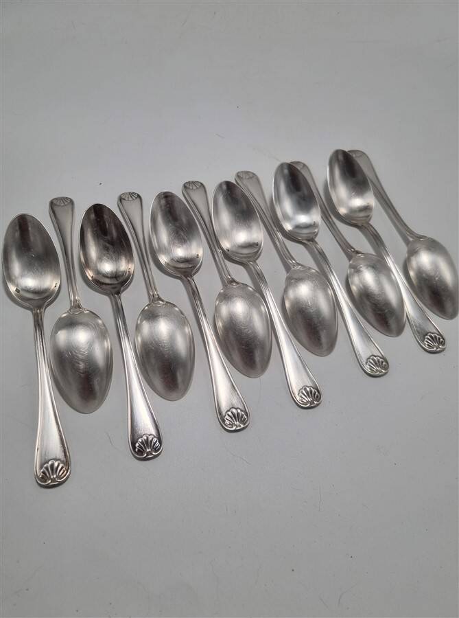 Small silver-plated metal spoons