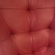 Ensemble fauteuil et ottoman en cuir rouge Poltrona Frau modèle Regina II