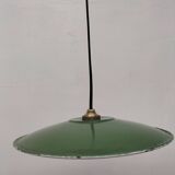Enameled sheet metal pendant lights