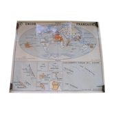 Rossignol wall school map: British Empire, French Union