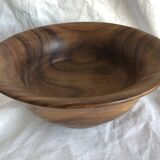 large vintage wooden salad bowl, Scandinavian design