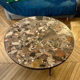 Pink marble coffee table