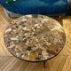 Pink marble coffee table