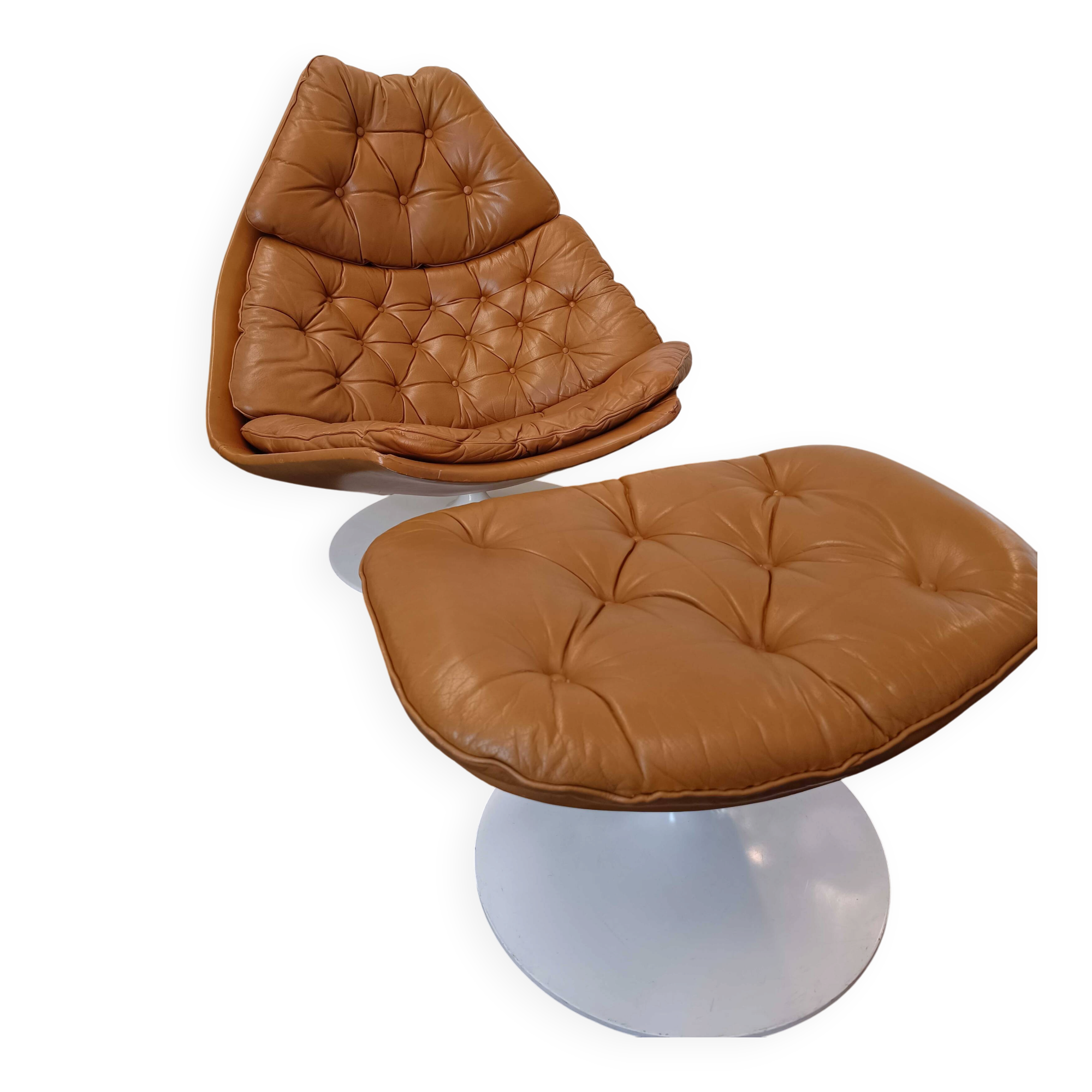 Geoffrey D. Harcourt Artifort FS588 Cognac Leather