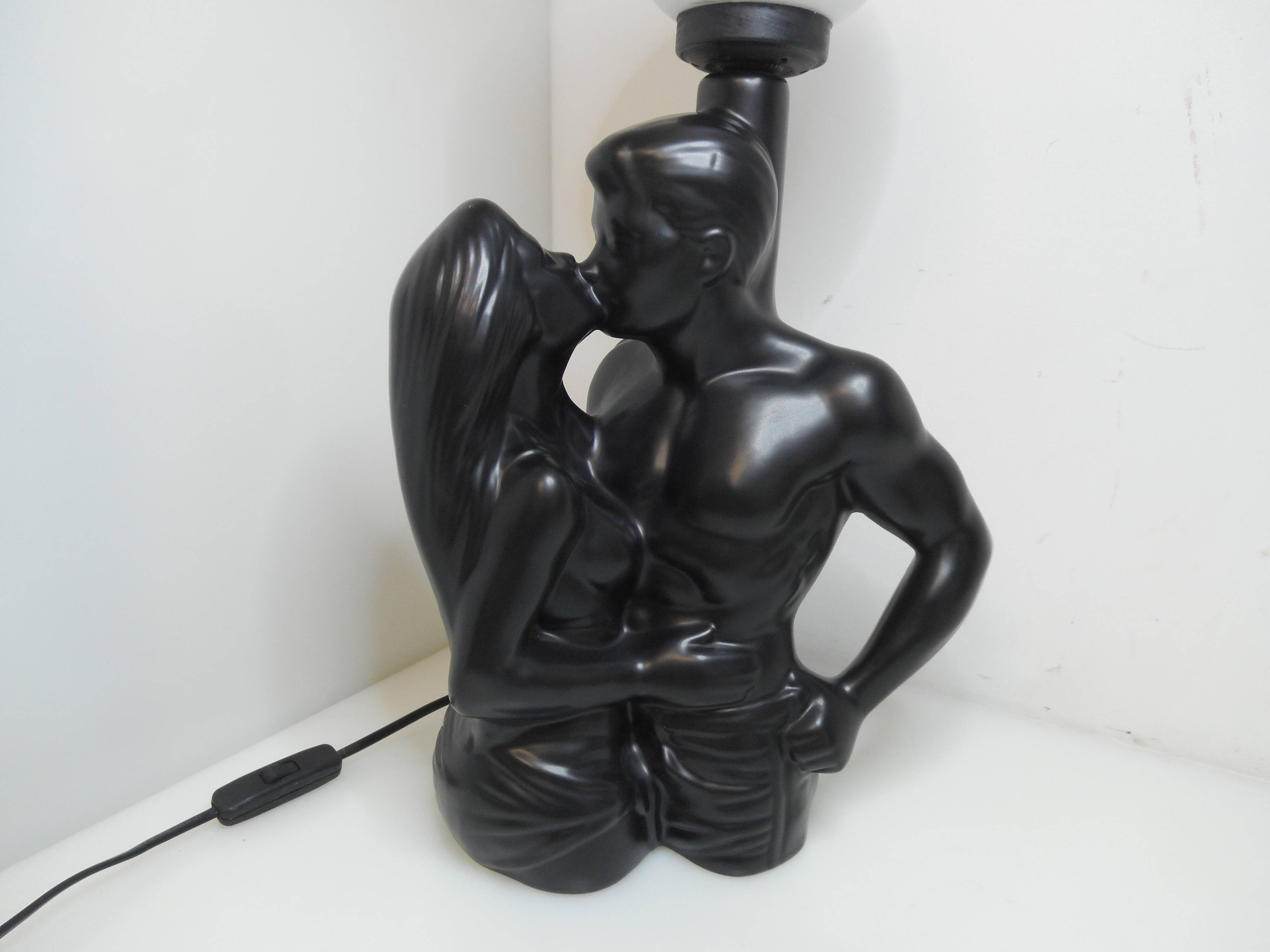 Lamp couple in love ceramic
