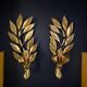 Pair of "Maison FlorArt" gilded metal wall lights - circa 1960.