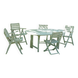 Triconfort garden table with extension, 4 armchairs and 2 chairs