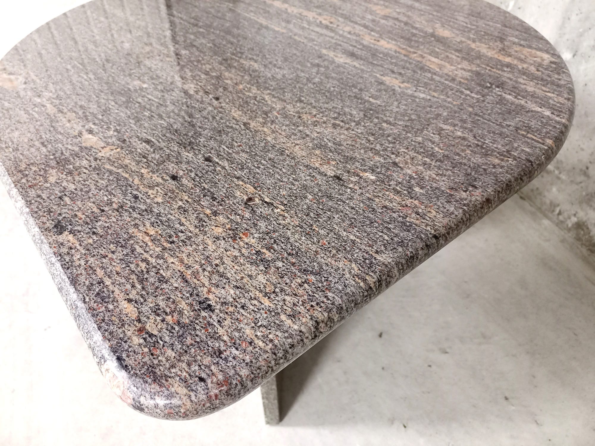 Vintage coffee table in gray granite from the 70s