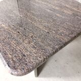Vintage coffee table in gray granite from the 70s
