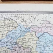 L'Autriche, carte ancienne, imprimée en 1852.