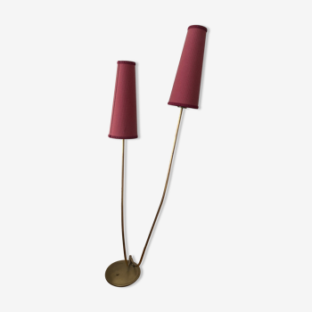 Lampe double chapeau en laiton