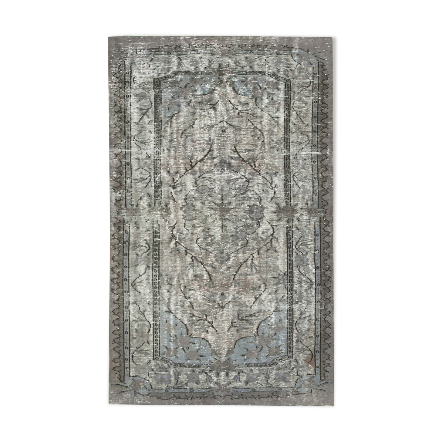Handmade Contemporary Oriental 1970s 172 cm x 282 cm Grey Carpet