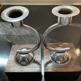 Pair of Art Deco candle holders