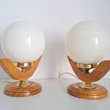 Pair of vintage bedside lamps