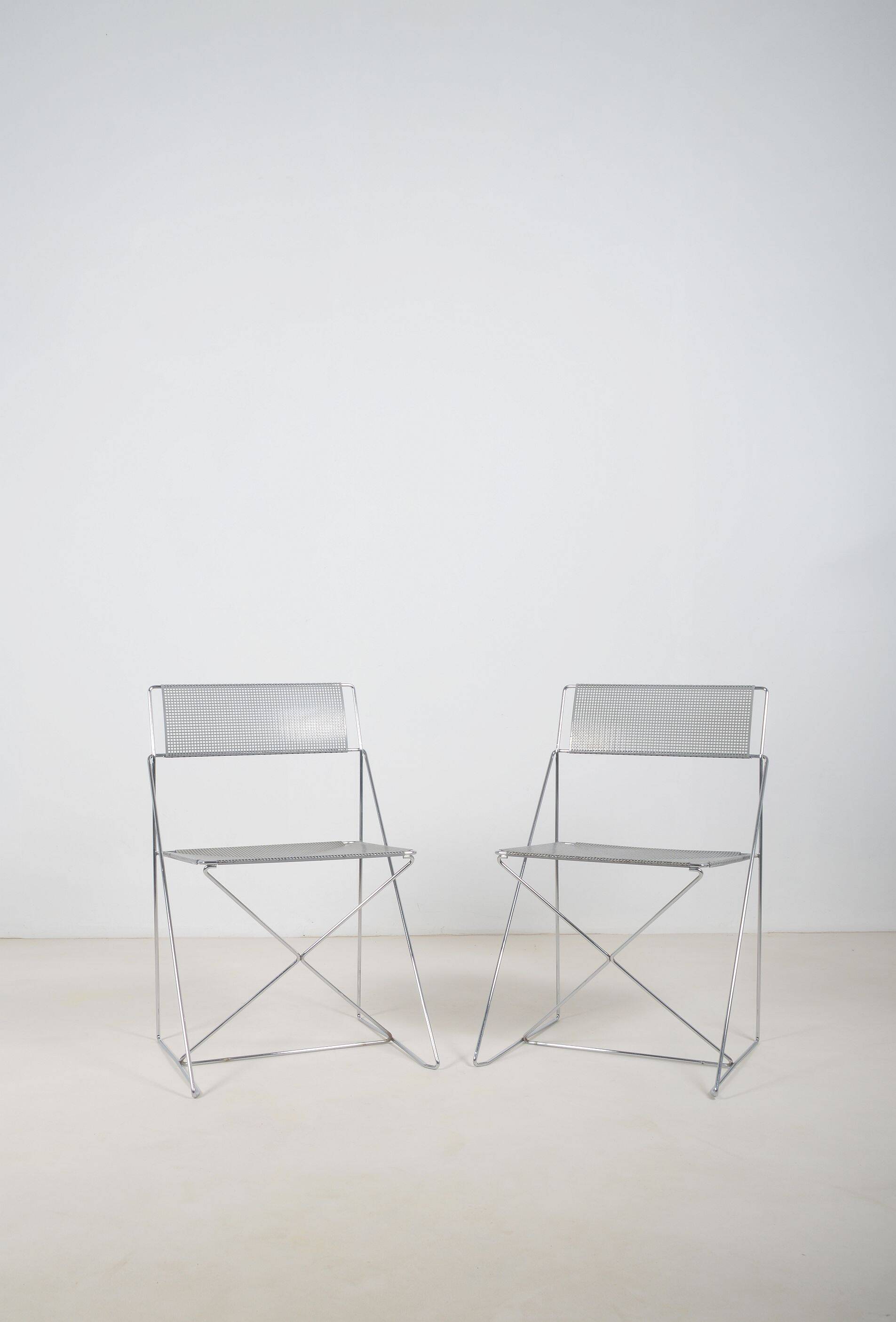 Set of X-Line chairs designed by Niels Jørgen Haugesen for Hybodan, '70