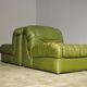 Green eco-leather armchairs, 1970s