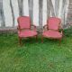 Pairs of Louis XV style cabriolet in salmon pink.