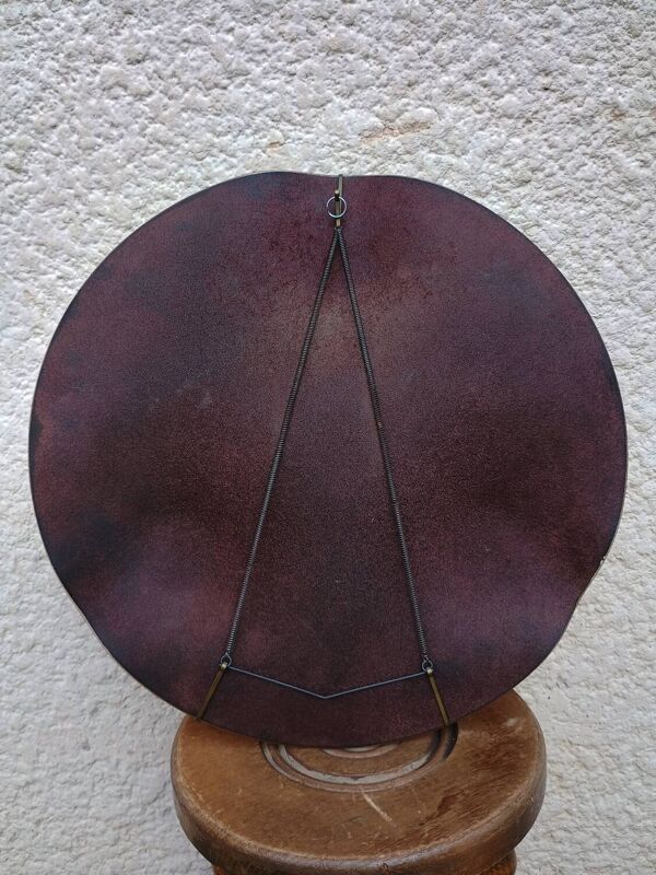 Assiette décorative contemporaine verre signé Cesart Italie 1980 glaçure