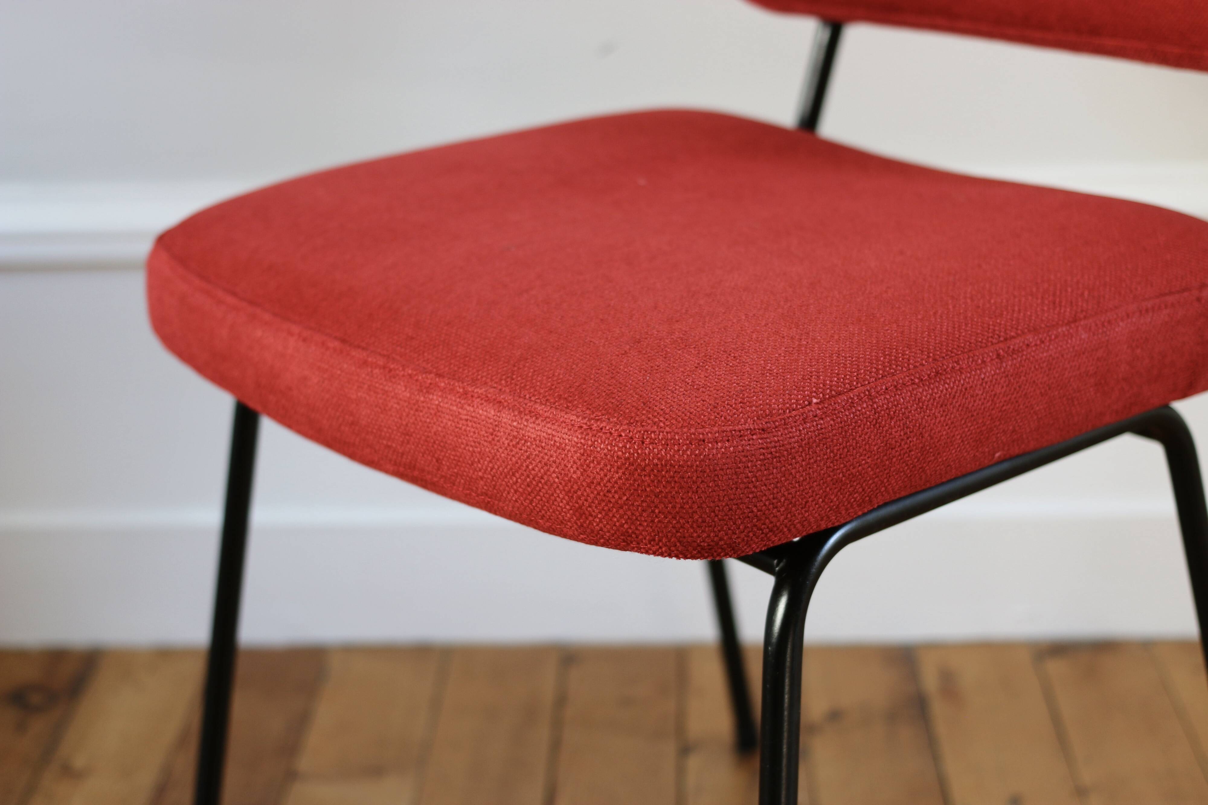 Set of 6 vintage modernist chairs by André Simard, Airborne 1960.