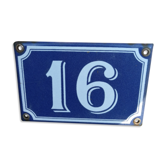 Enamel plate no.16