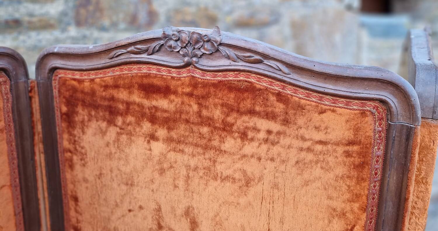 Late 19th century screen with 3 leaves