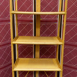 1970s bamboo and wicker shelf