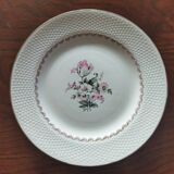 8 assiettes plates en faïence fine L'Amandinoise