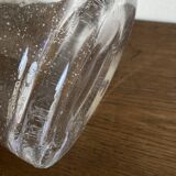 1970 XXXL vase in solid bubbled glass H33cm