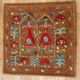 Silk Embroidered Brown Cushion Cover. Suzani Textile Pillowcase. Traditional Folk Accent Pillow