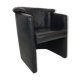 Black leather armchair Rolf Benz