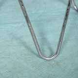 Hairpin stool in 1970s space style, fluffy stool